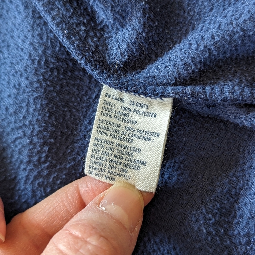AMERICAN EAGLE OUTFITTERS Blue Fleece Zip Sherpa Lined Hoodie Women's Size XL - Picture 8 of 8